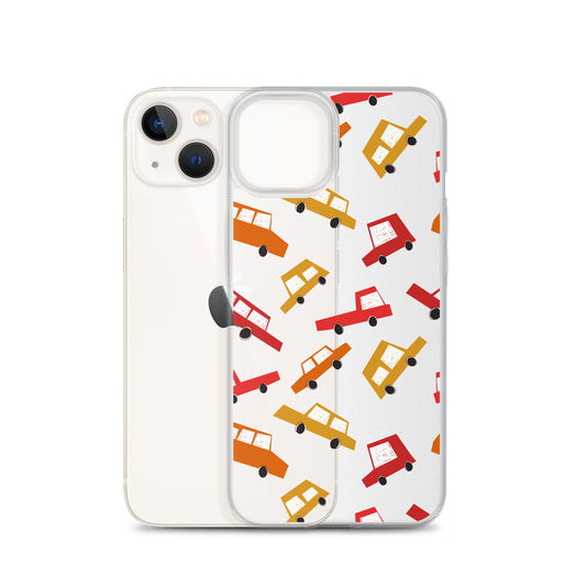 Retro Cars Pattern iPhone Case