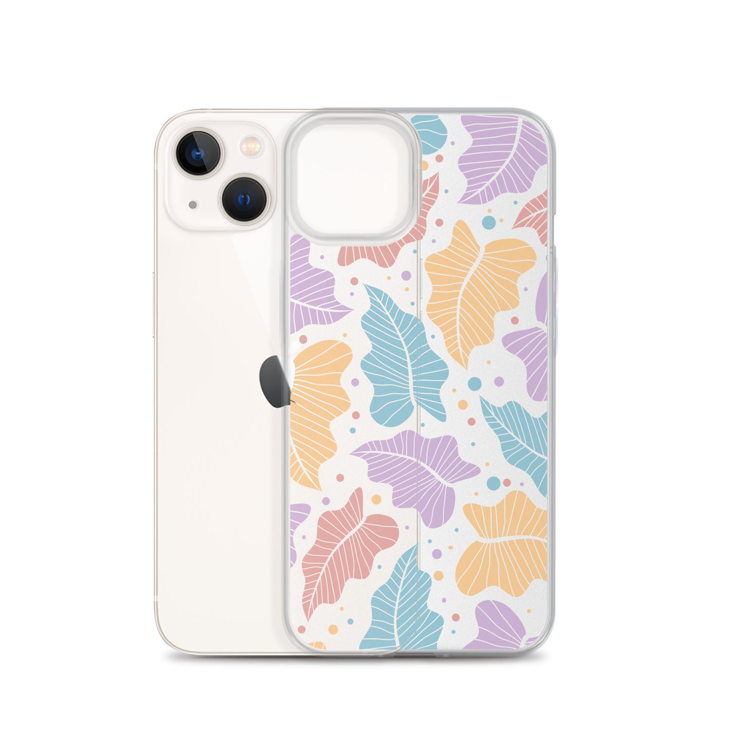 Pastel Colorful Leaves Botanical iPhone Case