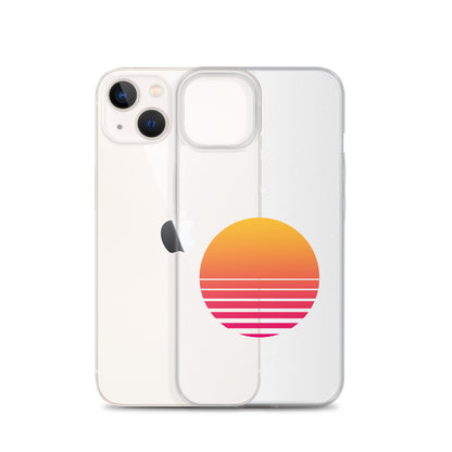 Cyberpunk Sunset Clear iPhone Case