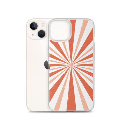 Retro Peach Rainbow 70s iPhone Case