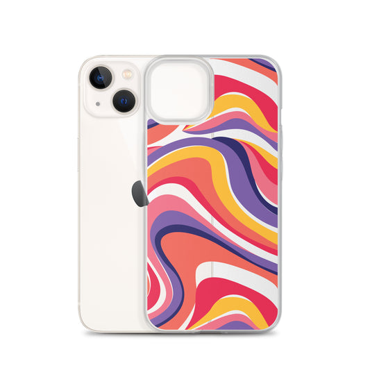 Groovy Colorful Hippie Pattern iPhone Case - HypeSheriff
