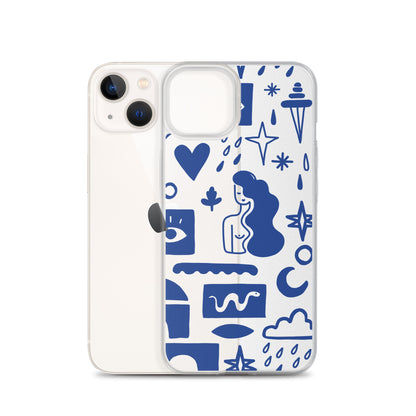 Blue Abstract iPhone Case