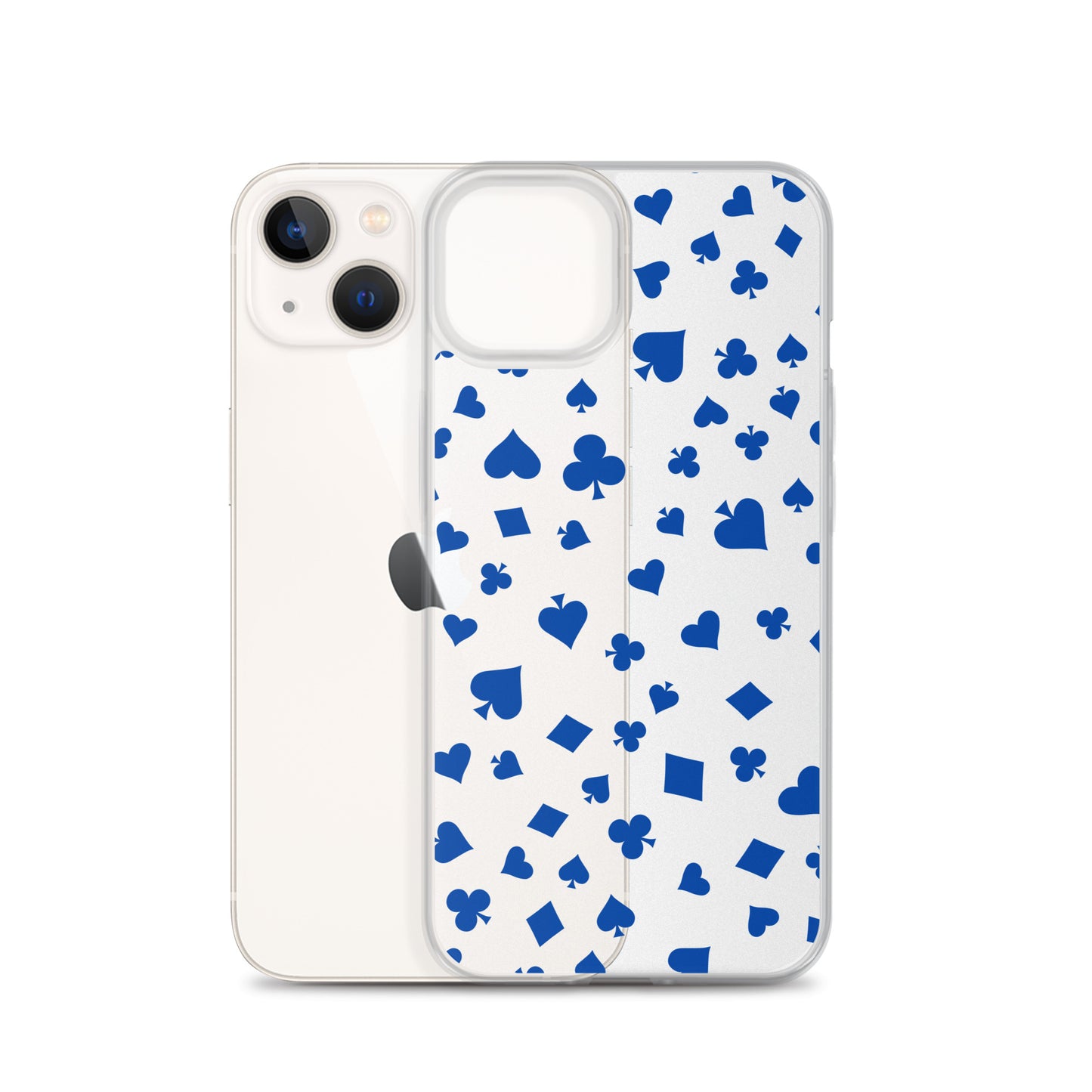 Blue Cards Pattern iPhone Case