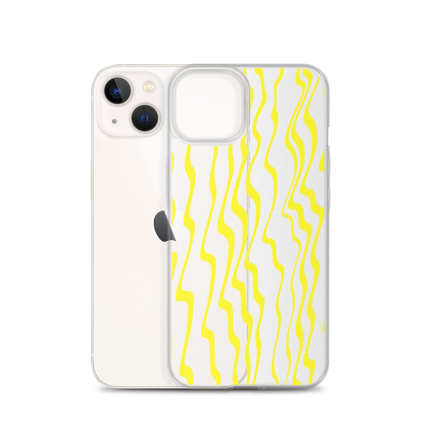 Yellow Melted Striped Pattern iPhone Case