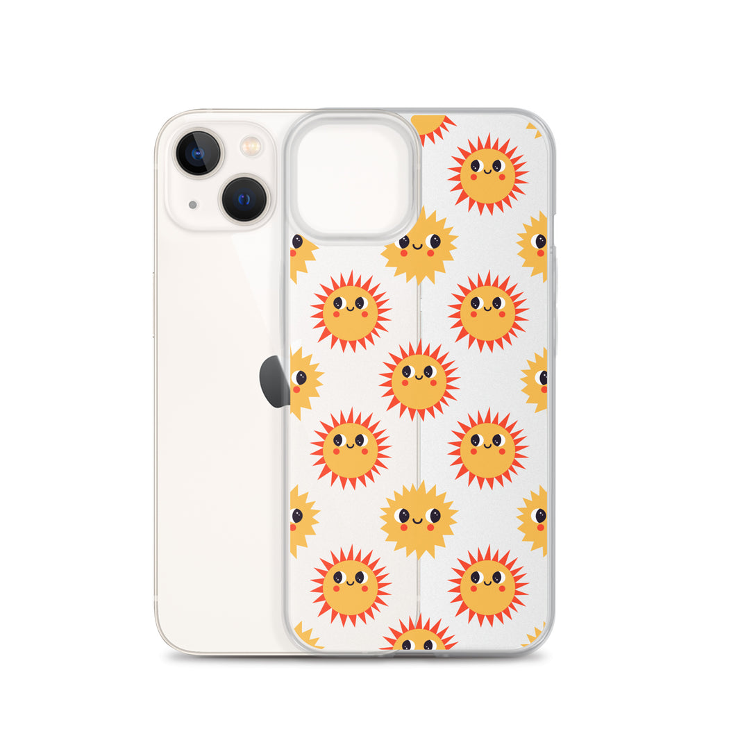 Yellow Happy Sunny Pattern iPhone Case