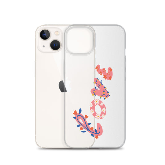 Feminine Love Clear iPhone Case