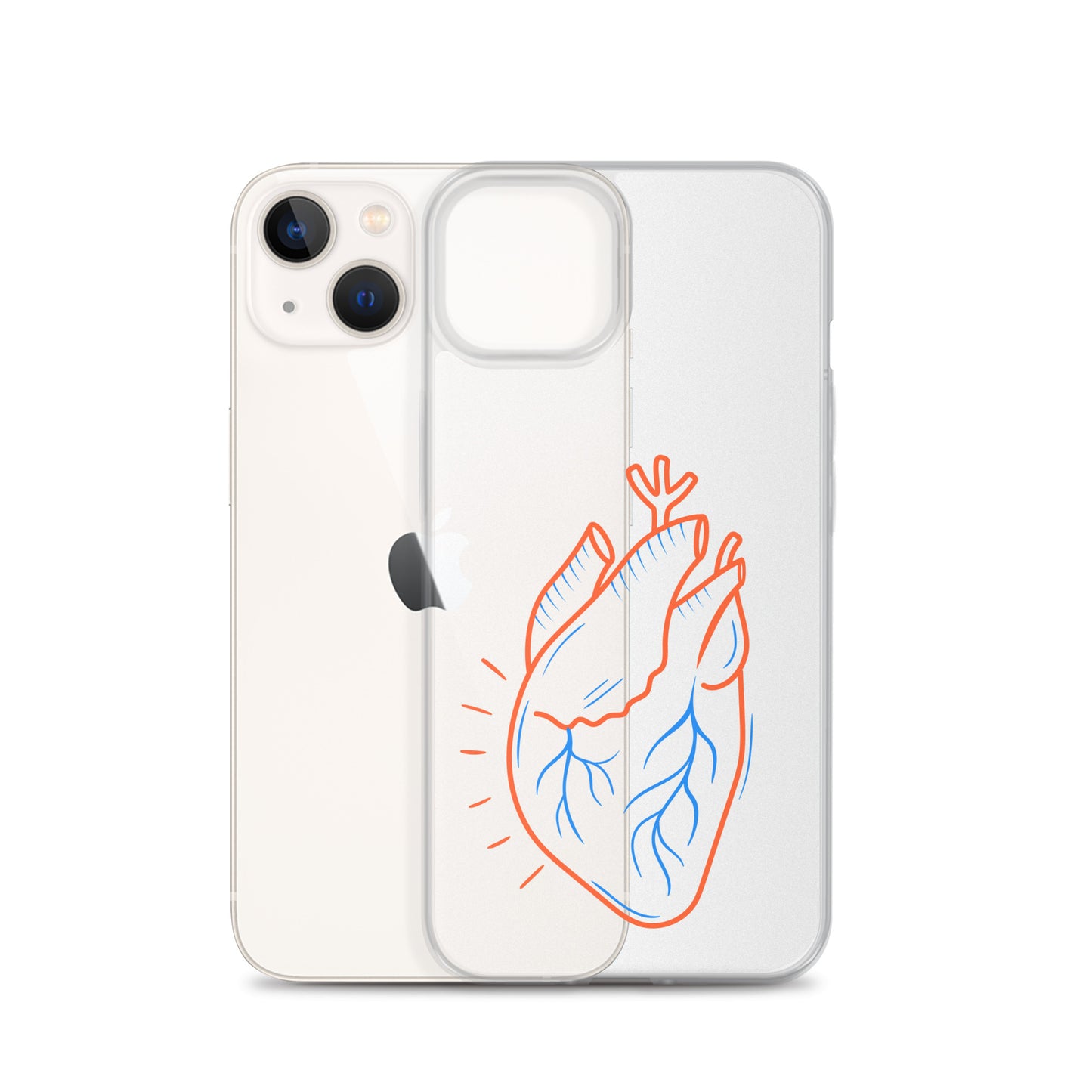 Minimalist Line Art Heart iPhone Case