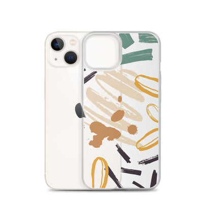 Abstract Painting Clear iPhone Case