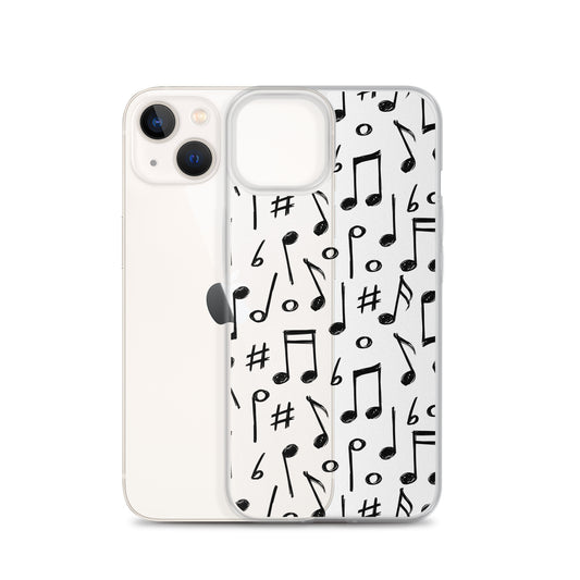 Jazz Music Notes Pattern iPhone Case