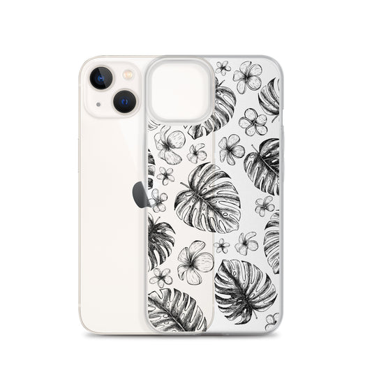 Tropical Monstera Pattern iPhone Case