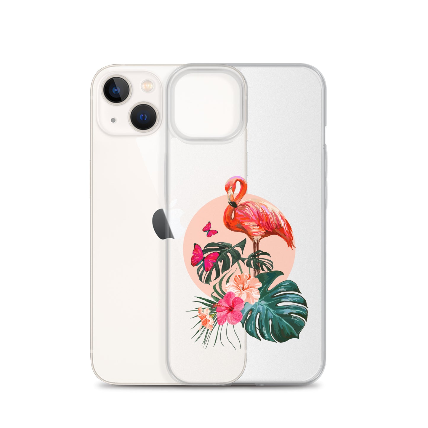 Exotic Pink Flamingo Illustration iPhone Case