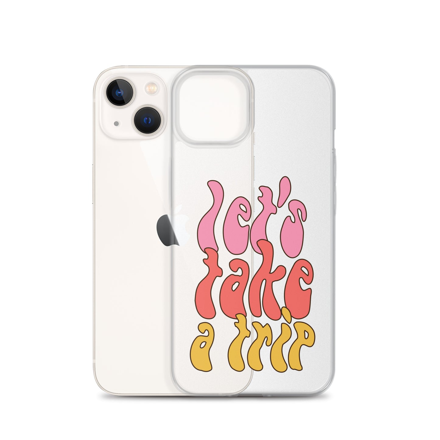 Retro Hippie 70s Trip Clear iPhone Case