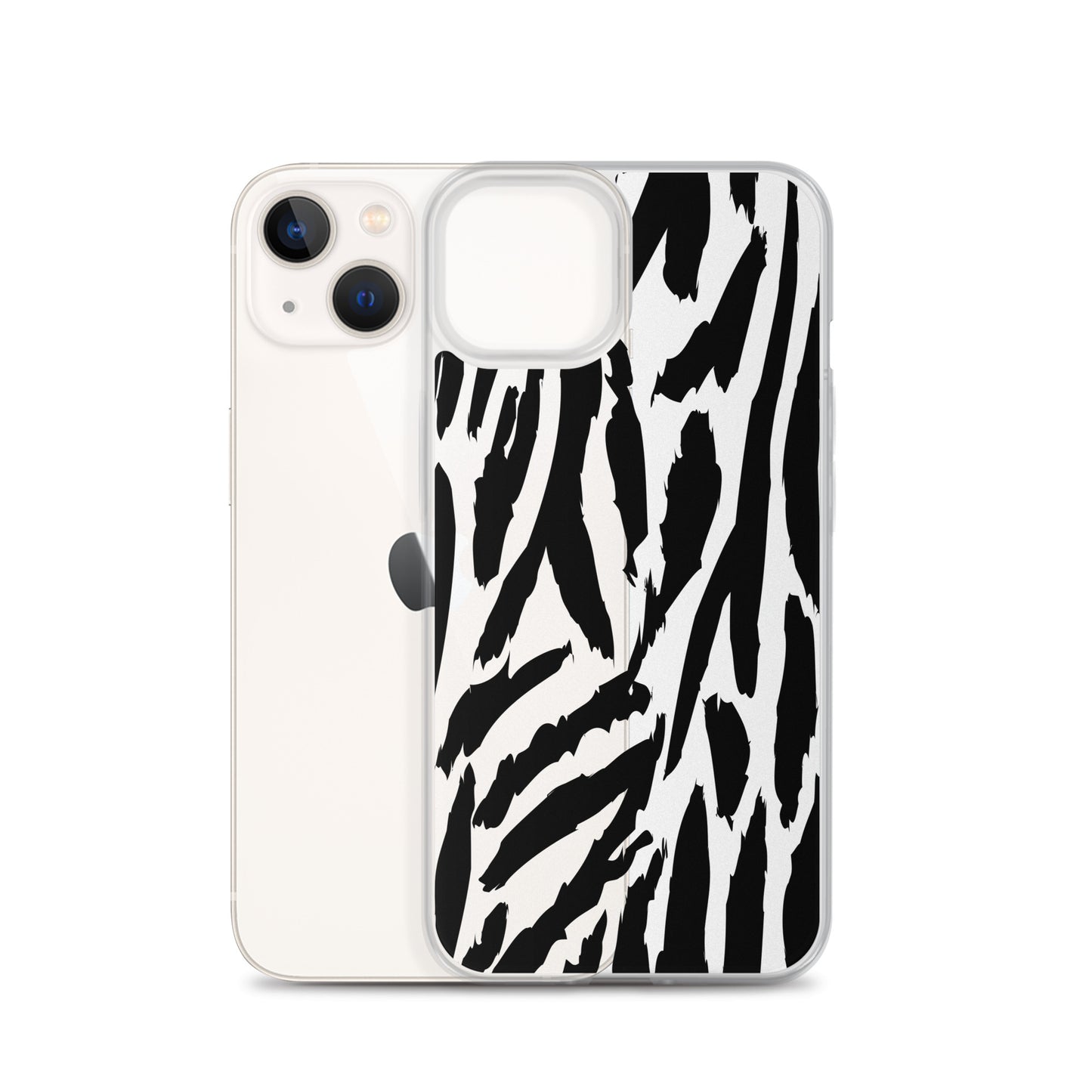 Tiger Animal Pattern Clear iPhone Case