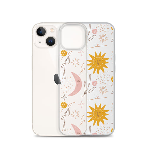 Pastel Boho Cute Moon iPhone Case