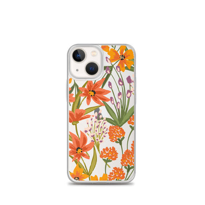 Orange Floral iPhone Case