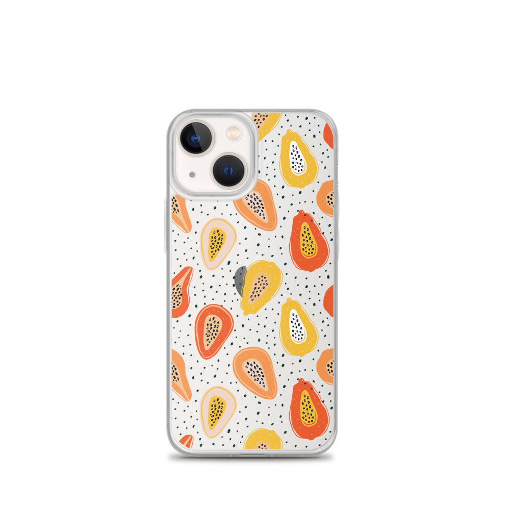 Fruit Papaya Dots iPhone Case