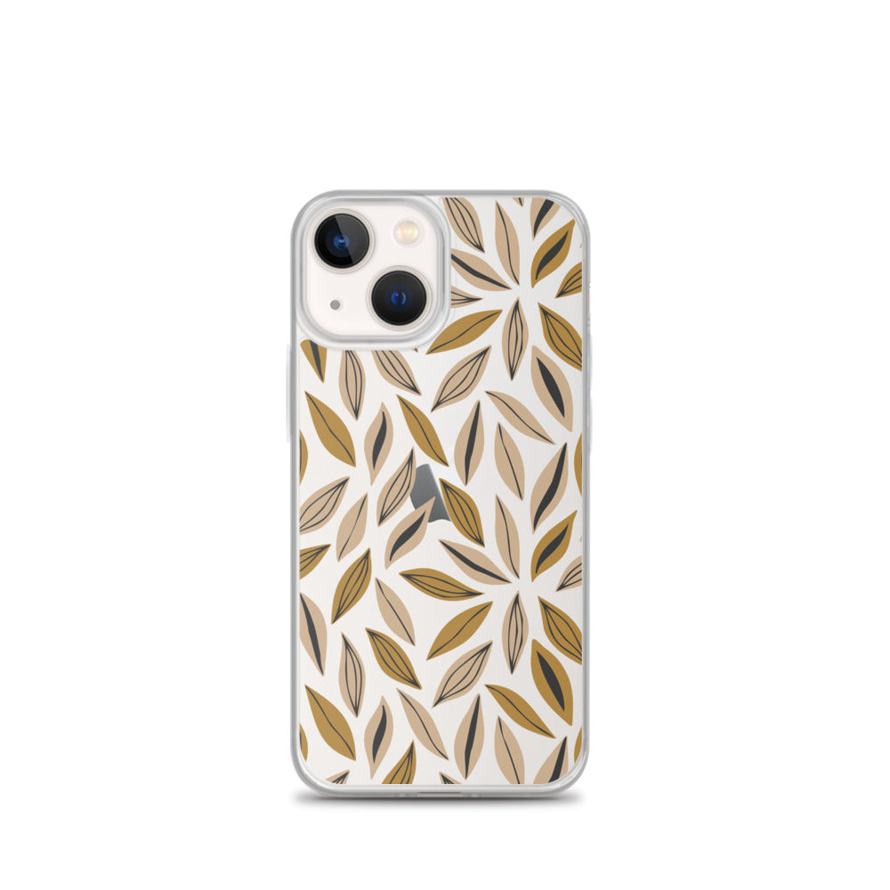 Clear Beige Boho iPhone Case