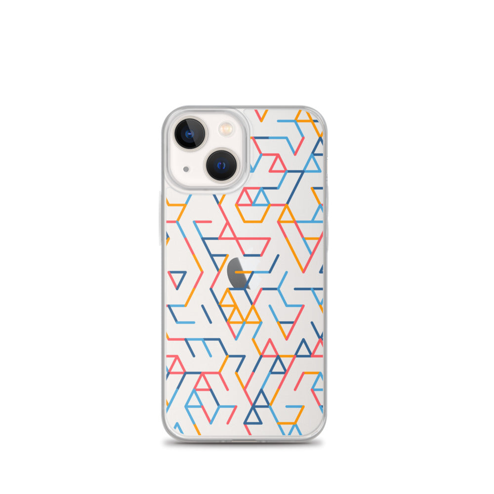 Colorful Geometric Clear iPhone Case