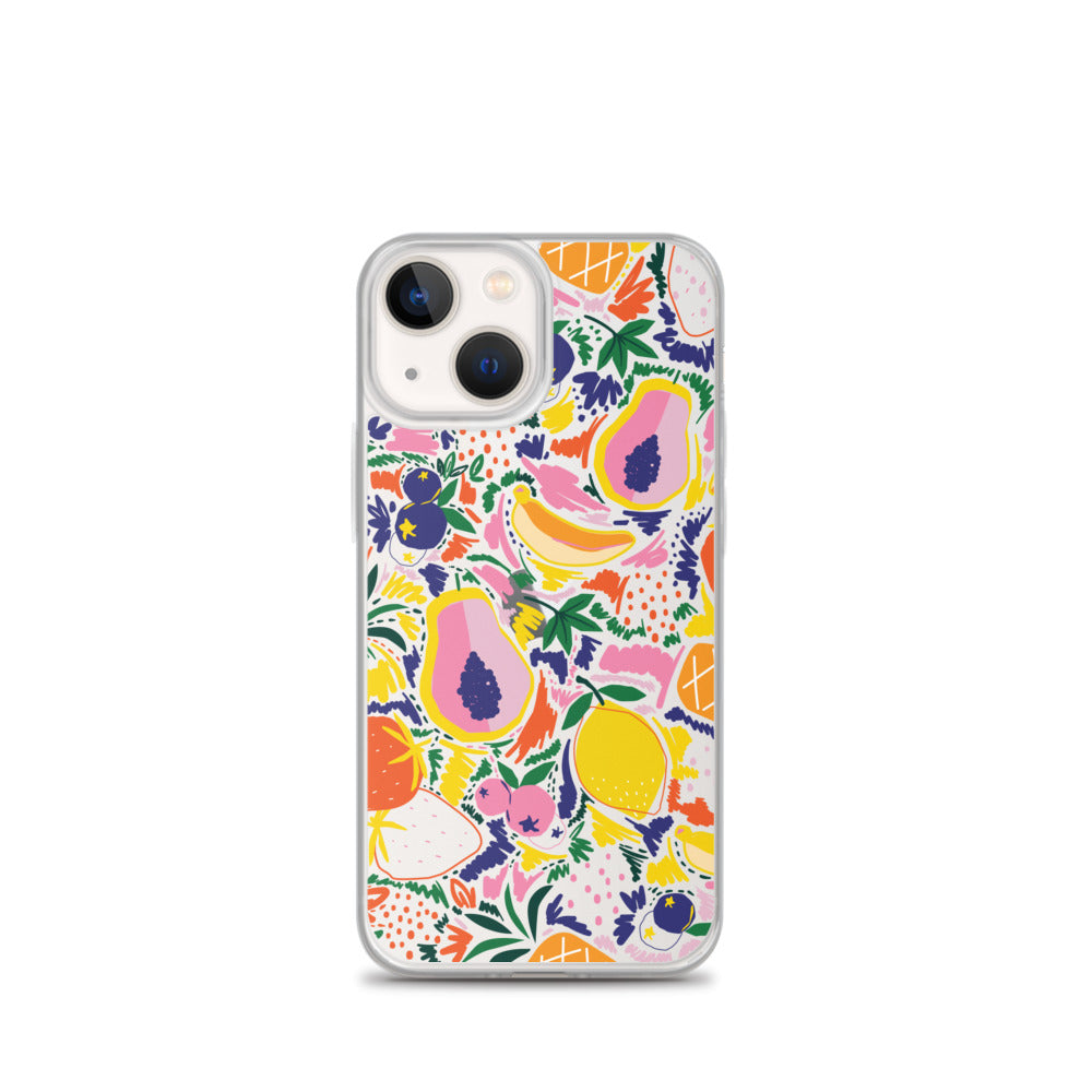 Colorful Tropical Fruit iPhone Clear Case