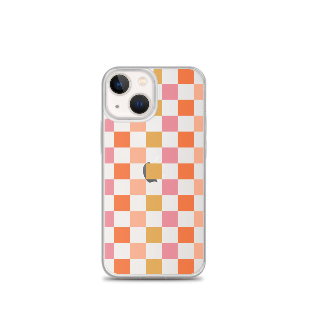 Retro Checkered iPhone Clear Case - HypeSheriff