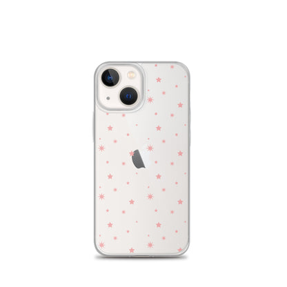 Tiny Pastel Pink Stars Pattern iPhone Case