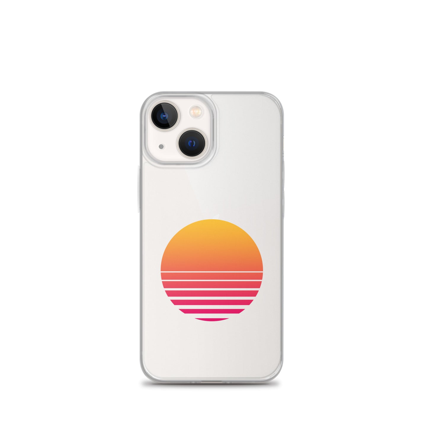 Cyberpunk Sunset Clear iPhone Case