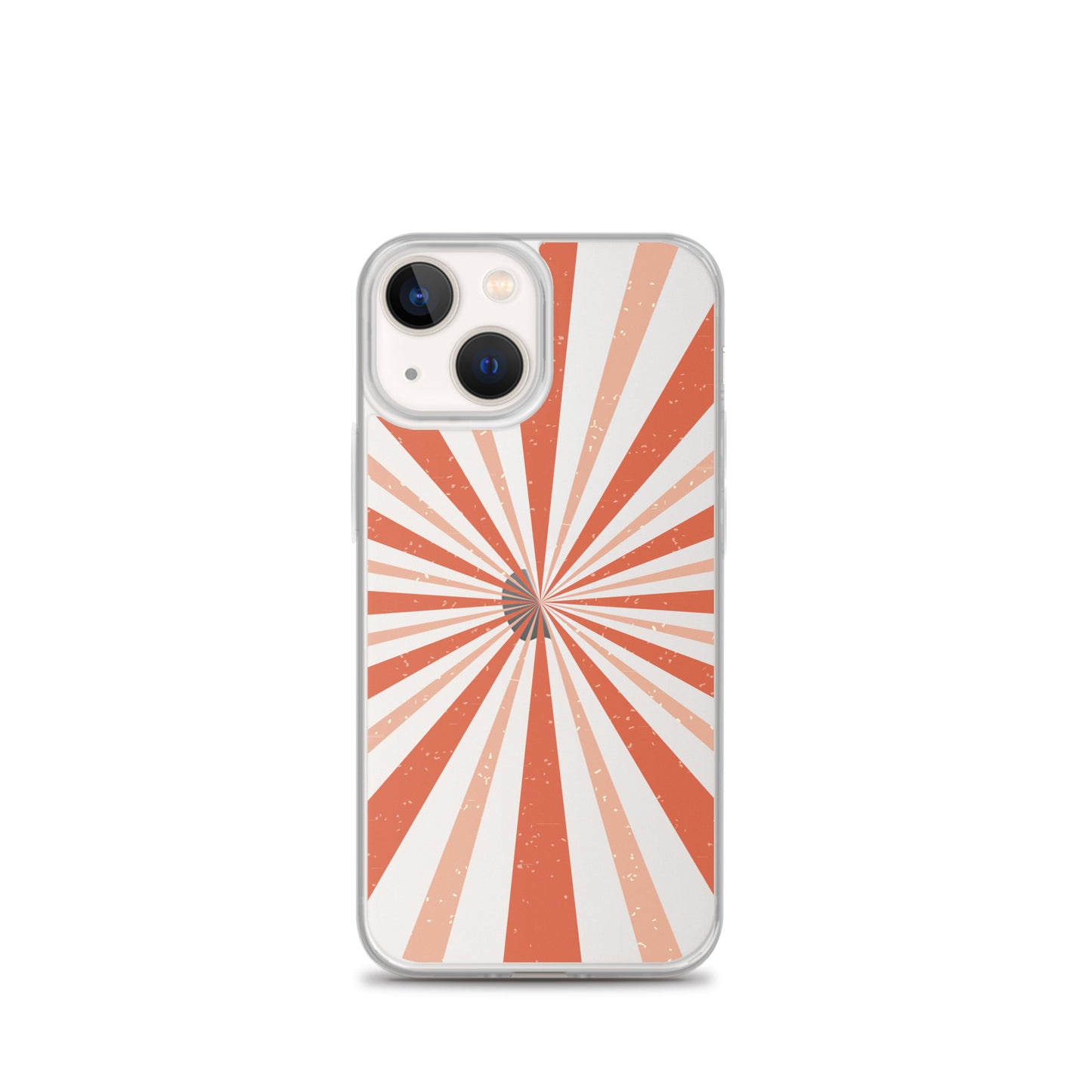 Retro Peach Rainbow 70s iPhone Case