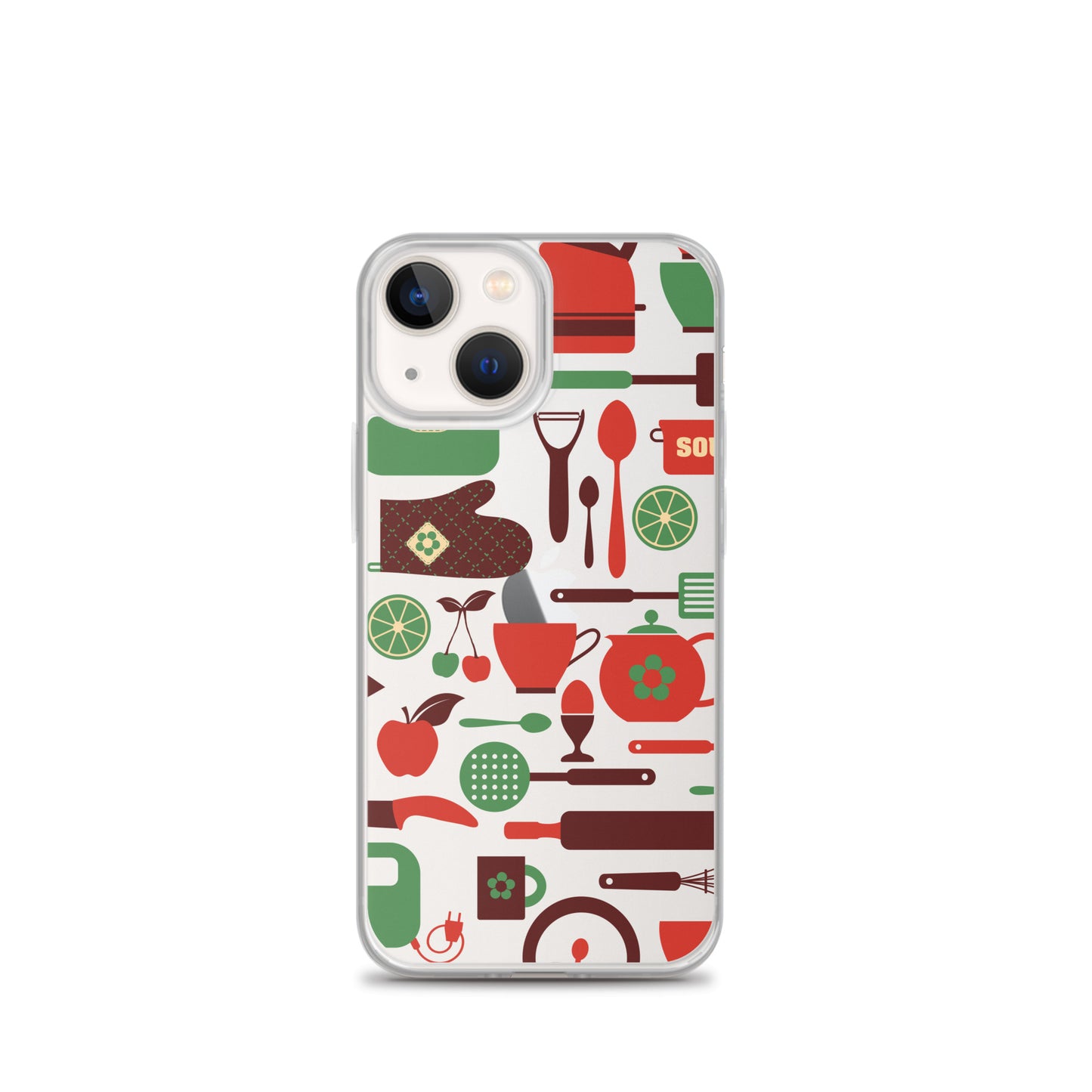 Retro Kitchen Accessories Pattern iPhone Case