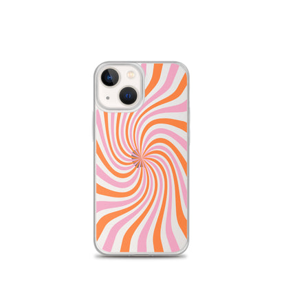 Retro Sunshine Swirl Pattern iPhone Case