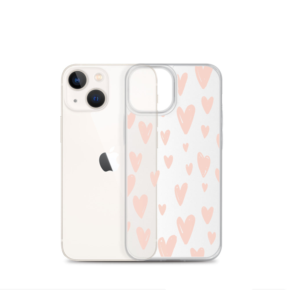 Pink Hearts Love iPhone Case