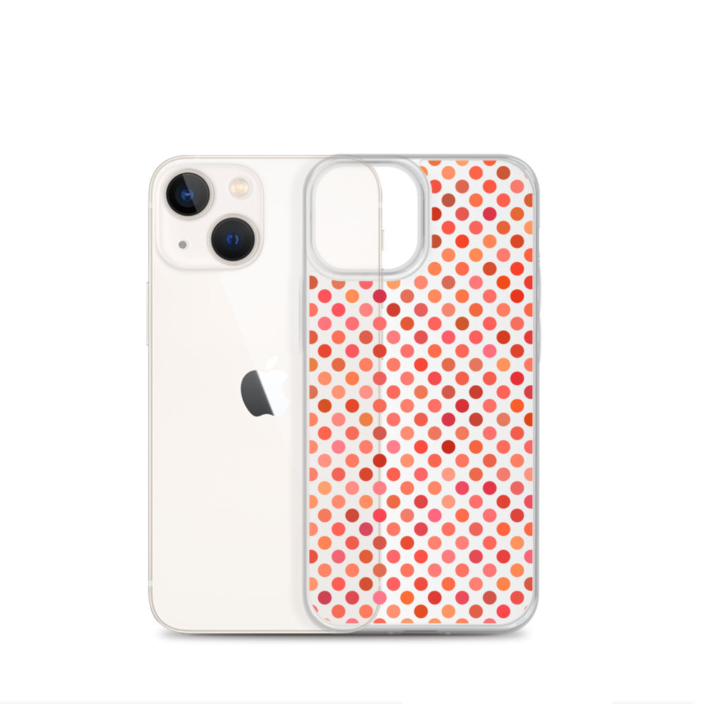Red Dots Feminine iPhone Clear Case - HypeSheriff