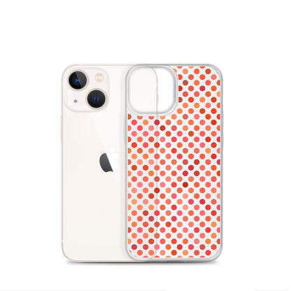 Red Dots Feminine iPhone Clear Case - HypeSheriff