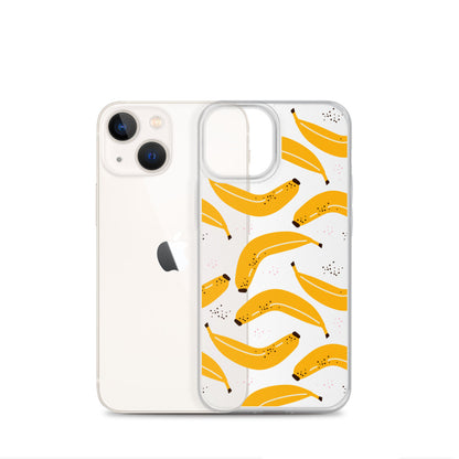 Bananas Pattern iPhone Clear Case - HypeSheriff