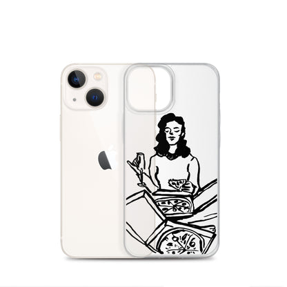 Pizza Lover, Food Lover, Clear iPhone Case - HypeSheriff
