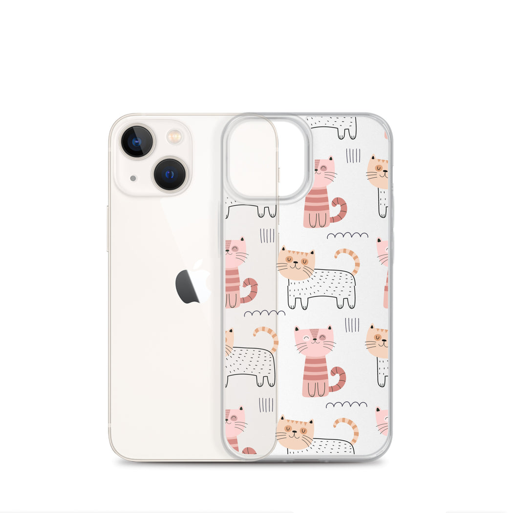 Funny Cats Pattern iPhone Case
