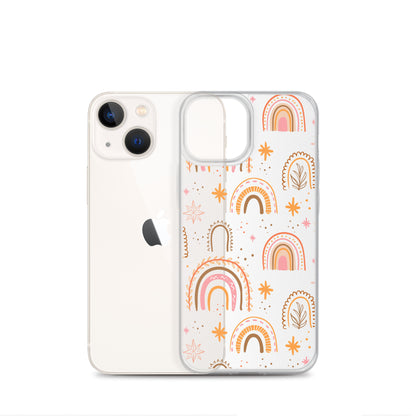 Cute Boho Rainbow Pattern iPhone Case