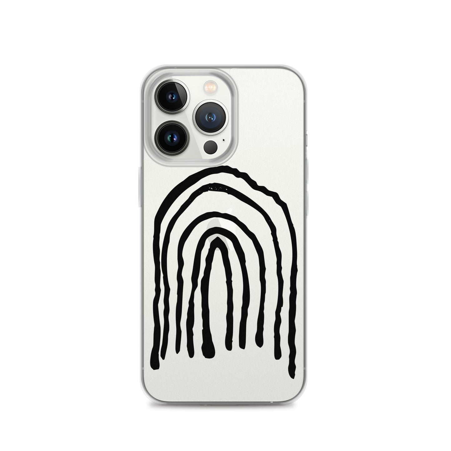 Black Ink Psychodelic Rainbow iPhone Case