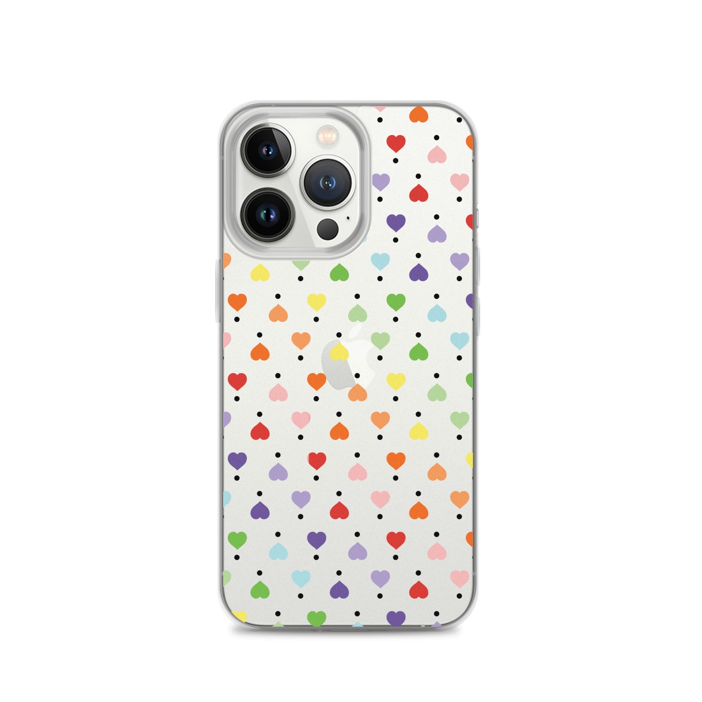 Tiny Colorful Rainbow Heart iPhone Case