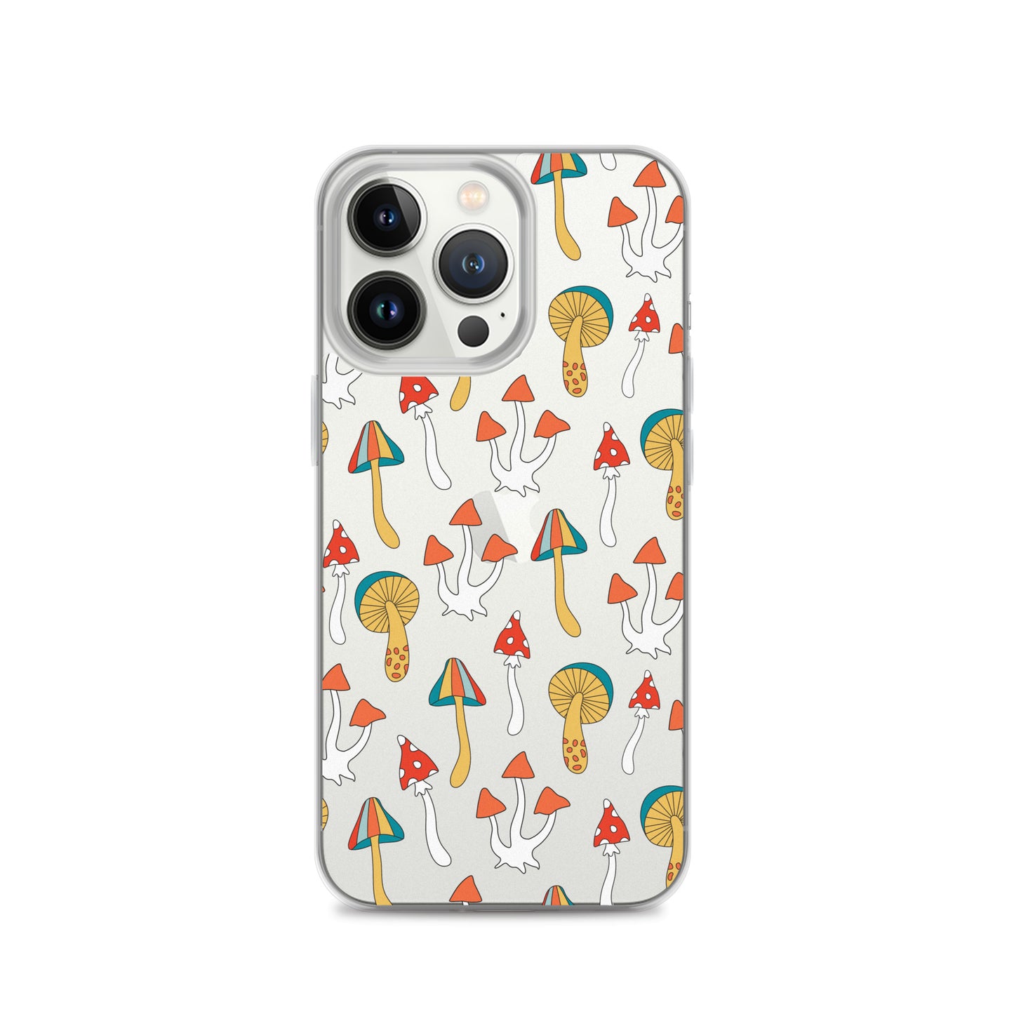 Groovy Mushrooms 70s Clear iPhone Case