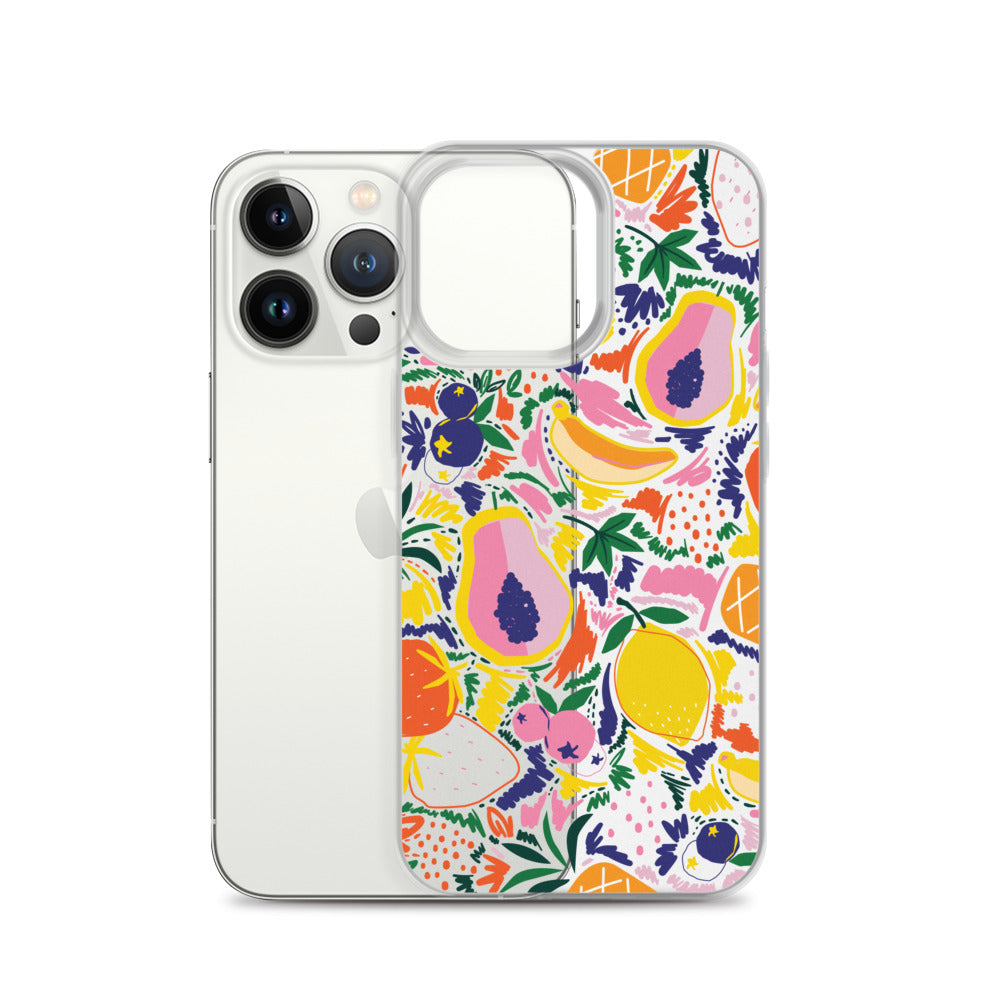 Colorful Tropical Fruit iPhone Clear Case
