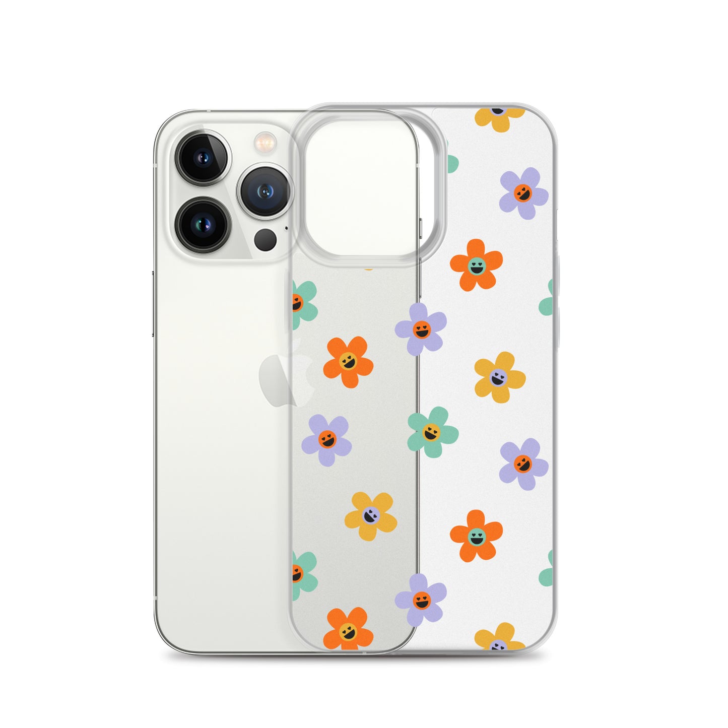 Happy Retro Flowers 60s iPhone Case