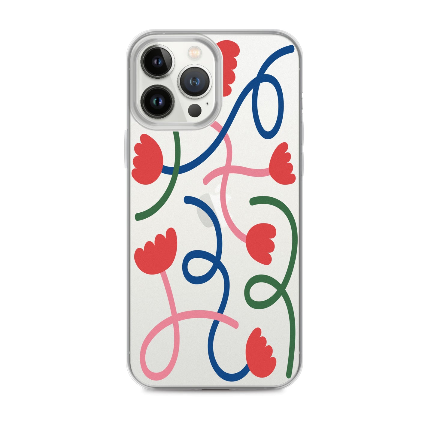 Colorful Botanical Clear iPhone Case