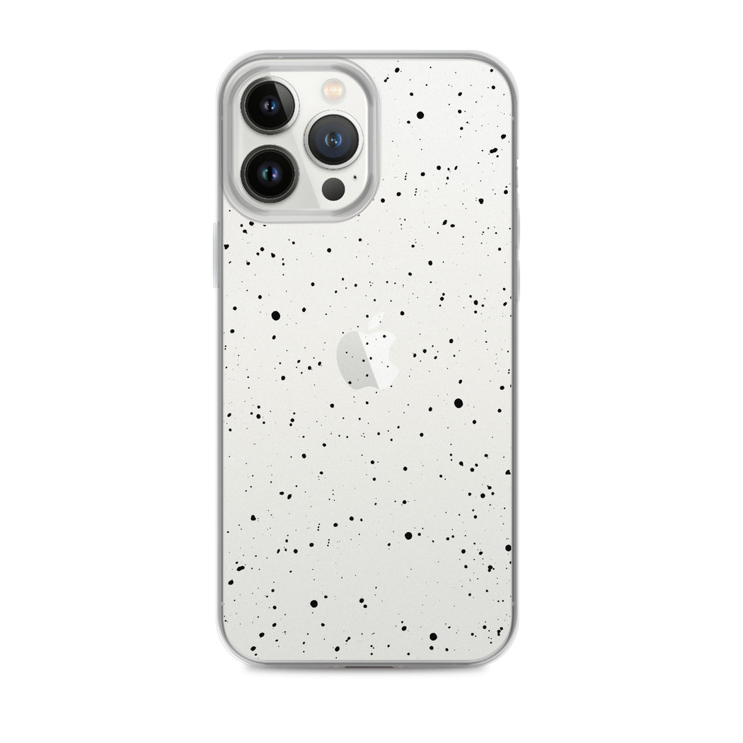 Black Ink Dots Pollock Inspired iPhone Case