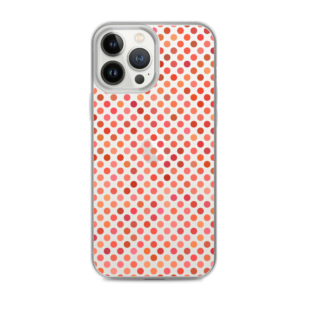 Red Polka Dots Pattern iPhone Case