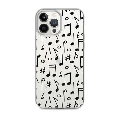 Jazz Music Notes Pattern iPhone Case