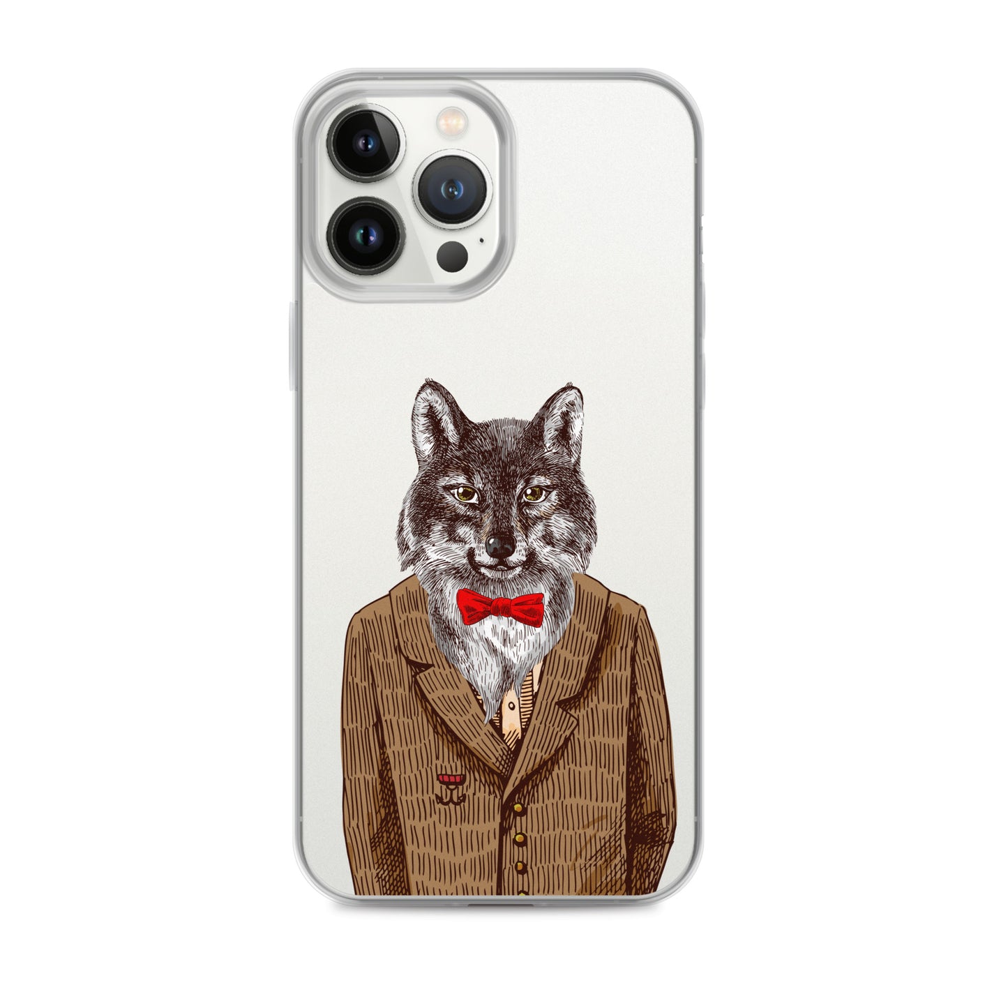 Wolf in Jacket Funny Vintage iPhone Case