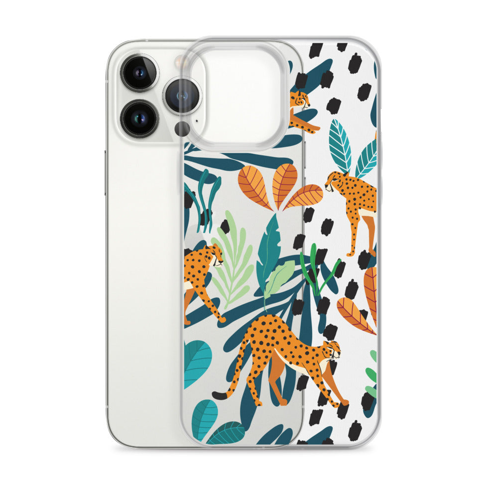 Jungle Cheetah iPhone Clear Case