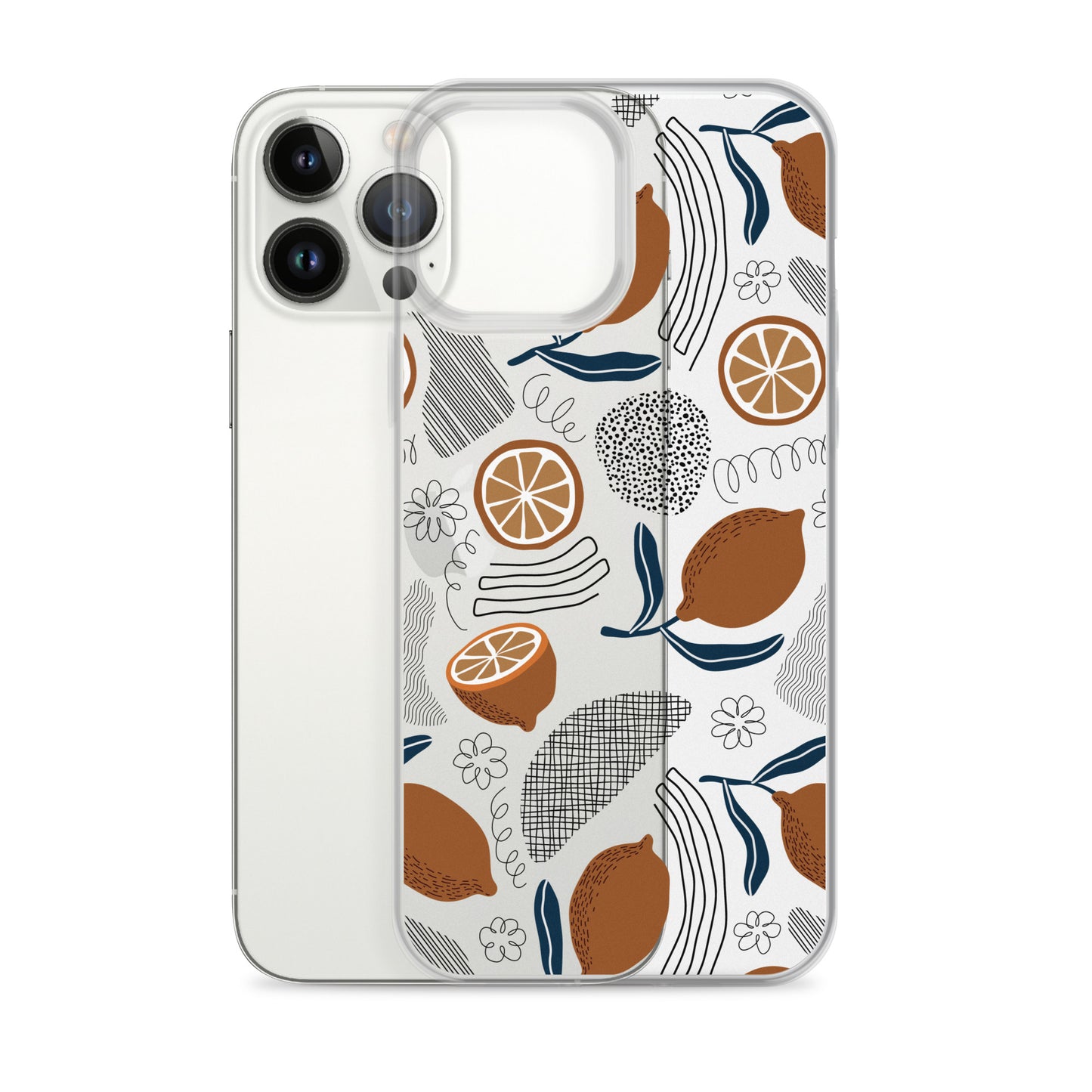 Boho Rustic Lemon Pattern iPhone Case