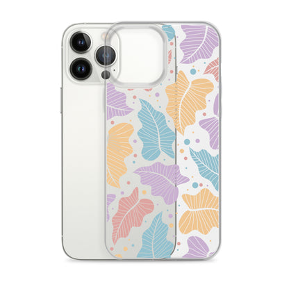 Pastel Colorful Leaves Botanical iPhone Case