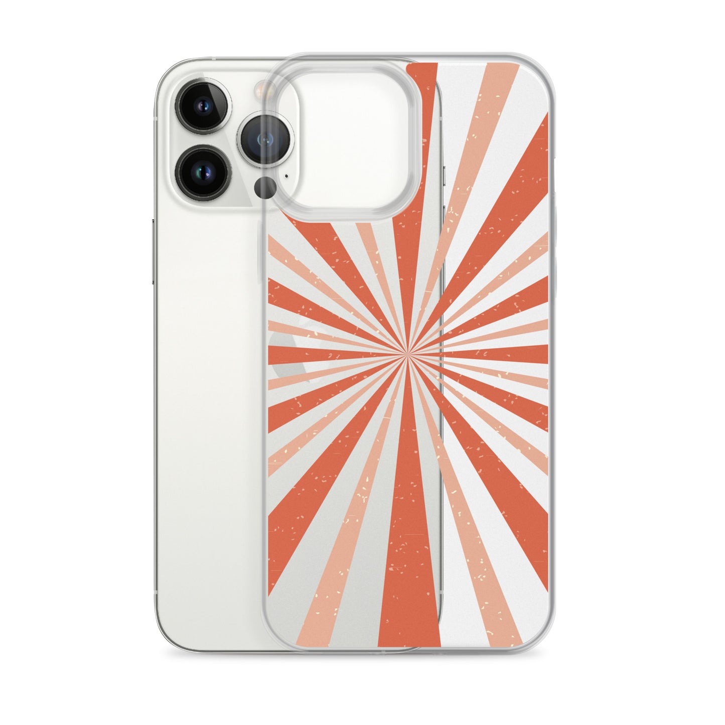 Retro Peach Rainbow 70s iPhone Case